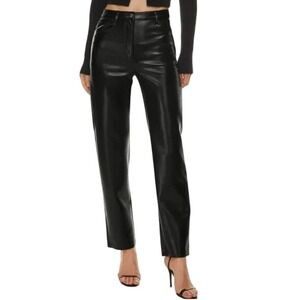 Aritzia Wilfred The Melina Faux Leather Pants Highrise Straight leg sz 6 NWOT